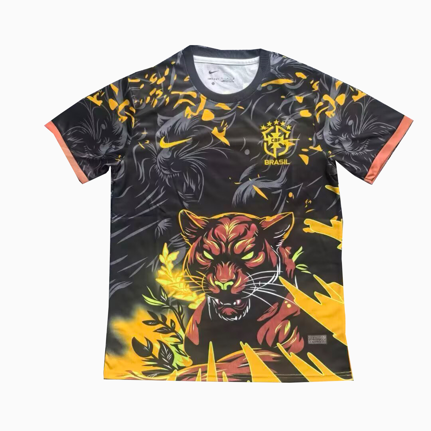 TKH-turbokithub-Brazil 25-26 Leopard Yellow And Black Jersey - Fans Version