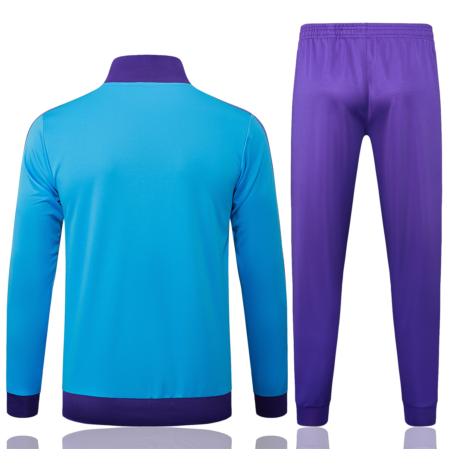 TKH-turbokithub-Real Madrid 25-26 Throwback Trefoil Jacket Training Tracksuit - Blue Jackets & Purple Pants