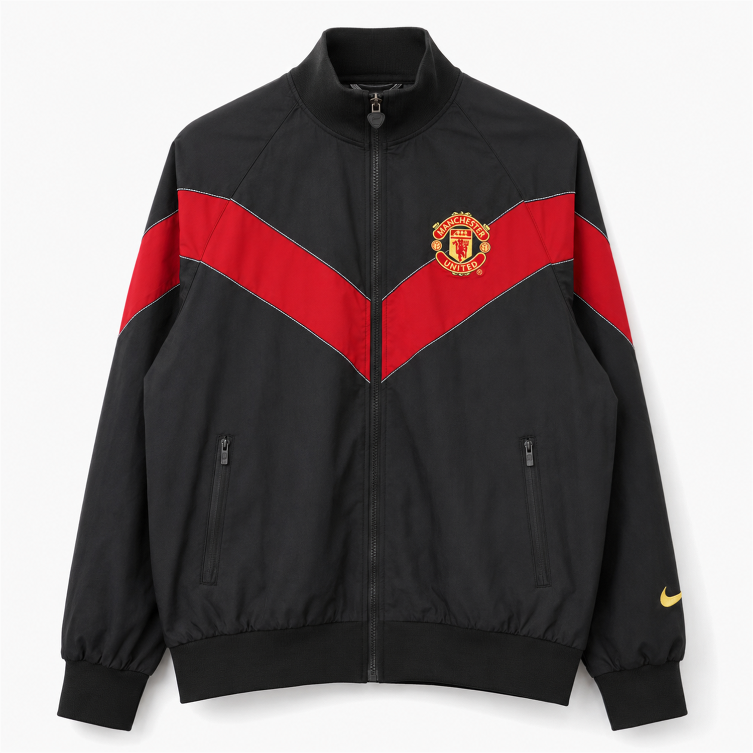 TKH-turbokithub-Retro Manchester United 2006-07 Windbreaker Jacket - Black Red
