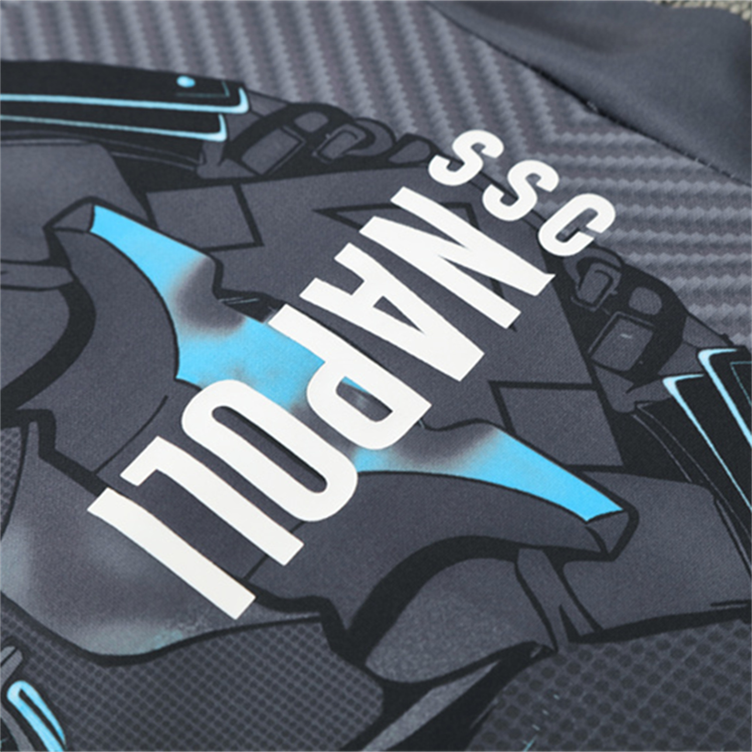 TKH-turbokithub-Napoli 25-26 Kids Long Sleeve Training Set - Gray Mecha Top & Black Pants