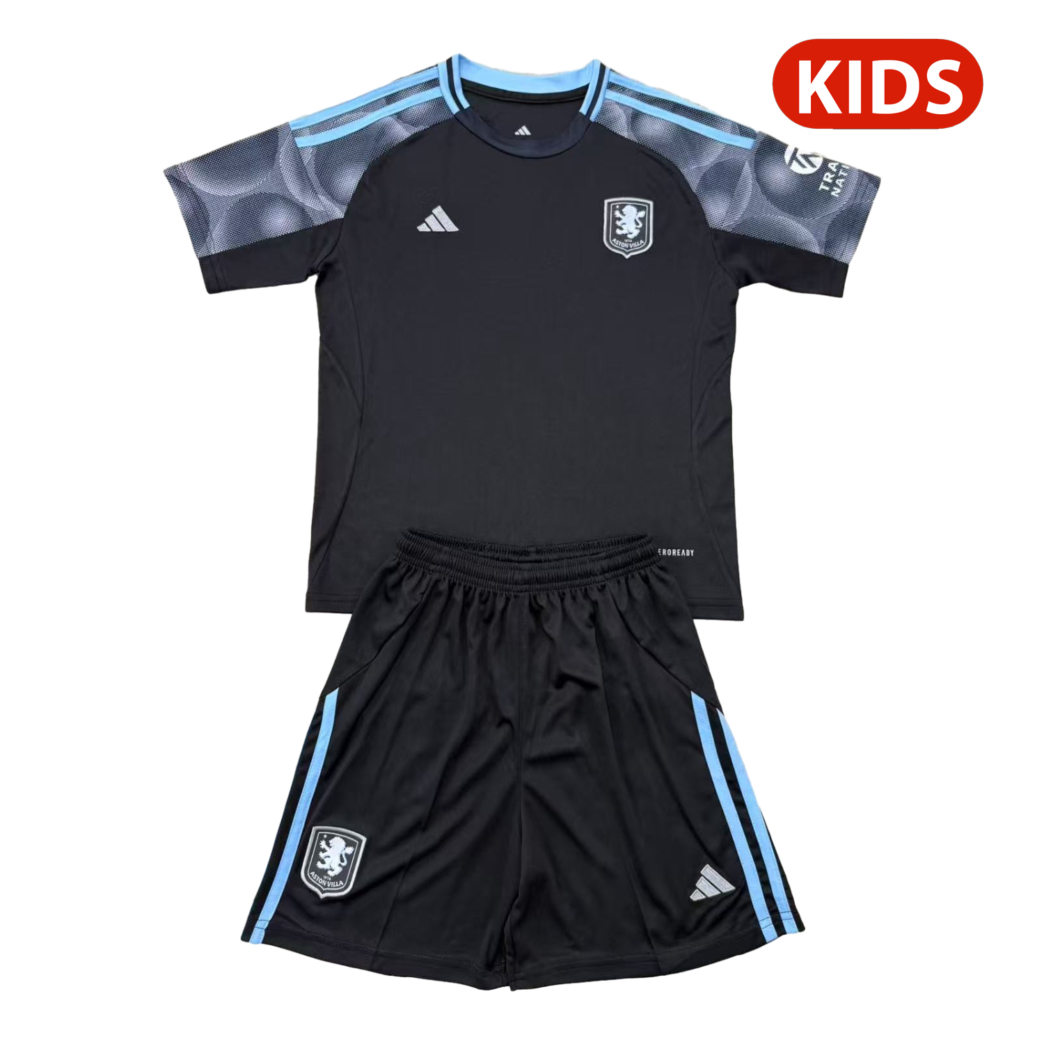 TKH-turbokithub-Aston Villa 25-26 Away Unsponsored Kids Kit