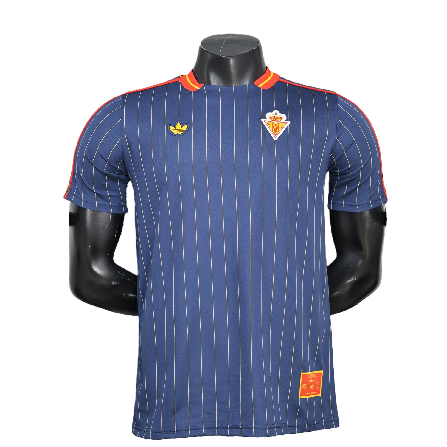 TKH-turbokithub-Spain 2026 Terrace Icon Retro Casual Style Deep Blue Jersey - Player Version