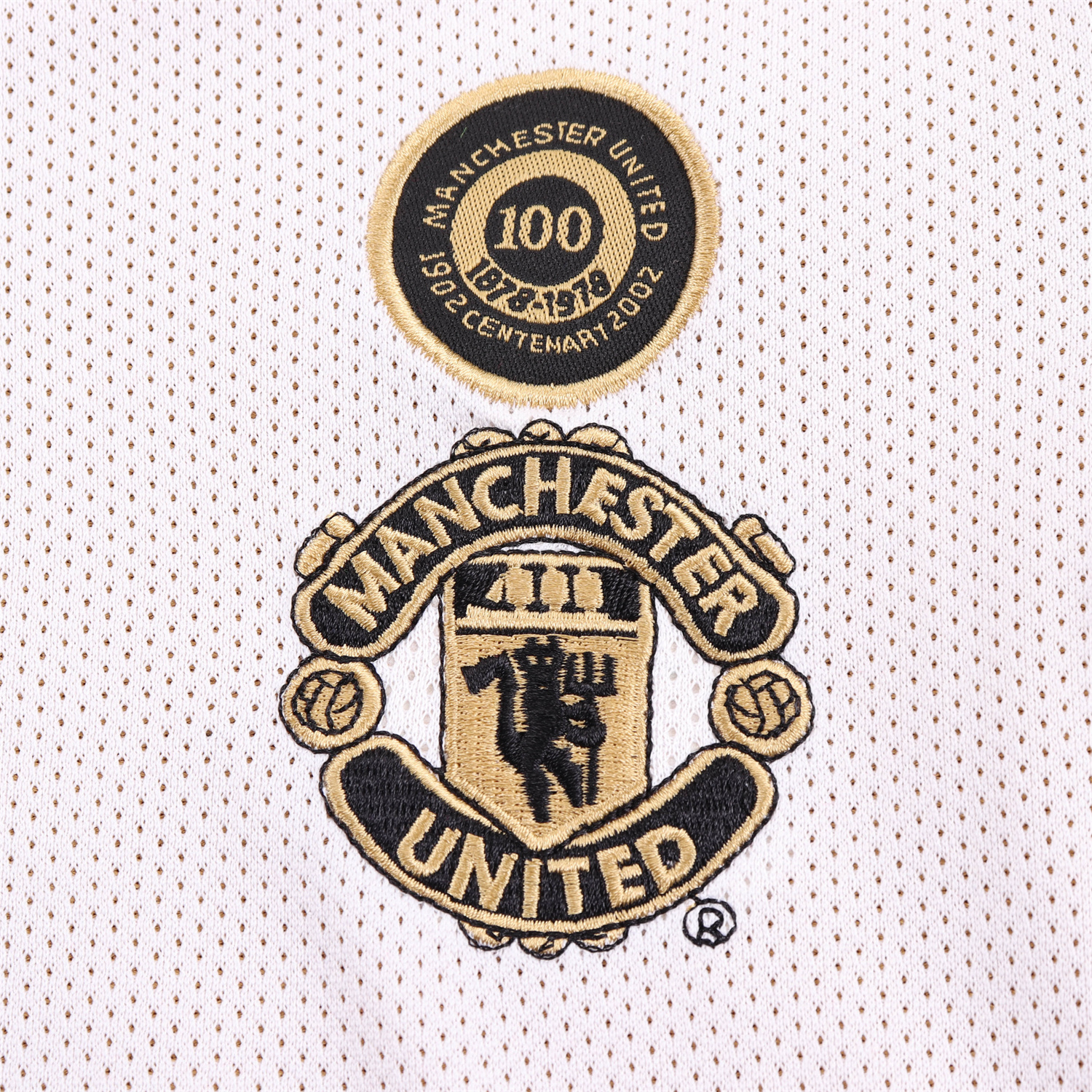 TKH-turbokithub-Retro Manchester United 2001-02 100th Centery Kids Kit - White
