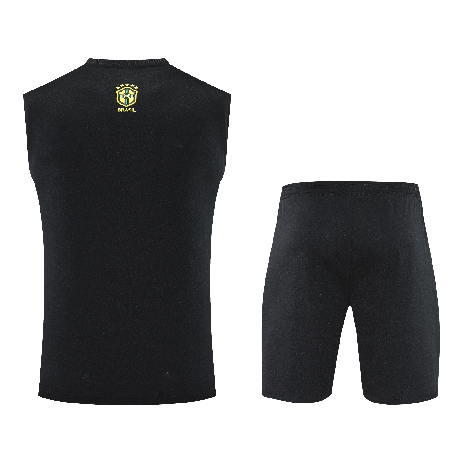 TKH-turbokithub-Brazil 25-26 Green Jesus Statue Vest Training Set - Green Vest & Black Shorts
