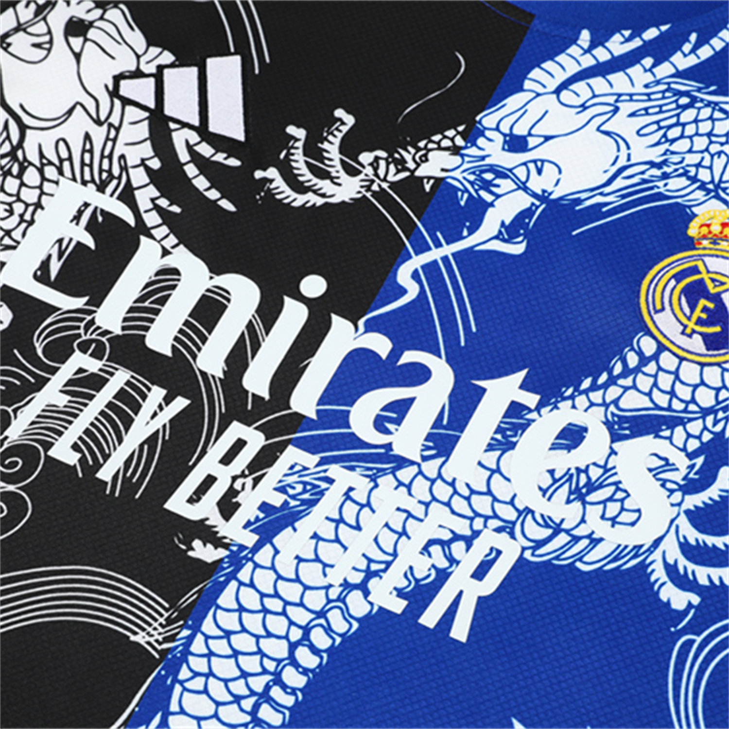 TKH-turbokithub-Real Madrid 25-26 Short-Sleeve Training Set - Blue Black Dragon Top & Black Shorts