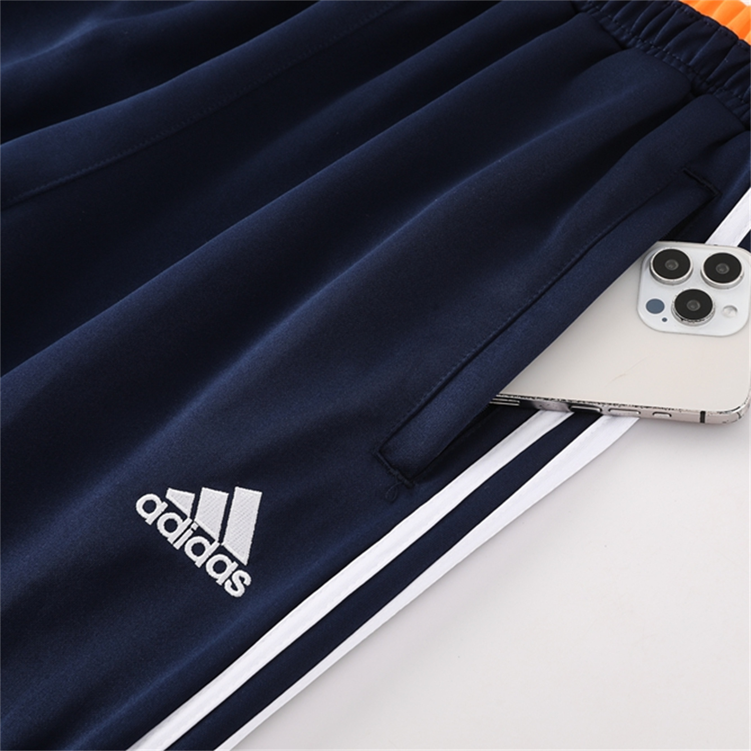 TKH-turbokithub-Real Madrid 25-26 Jacket Training Tracksuit - Royal Blue Jackets & Pants with Orange Lines