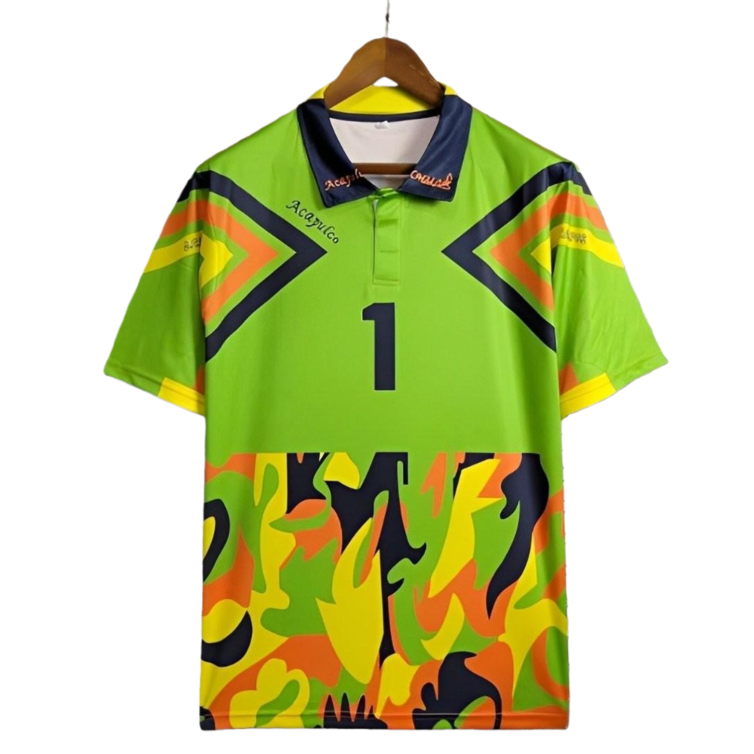 TKH-turbokithub-Retro Mexico 1994 Goalkeeper Green Orange Jersey