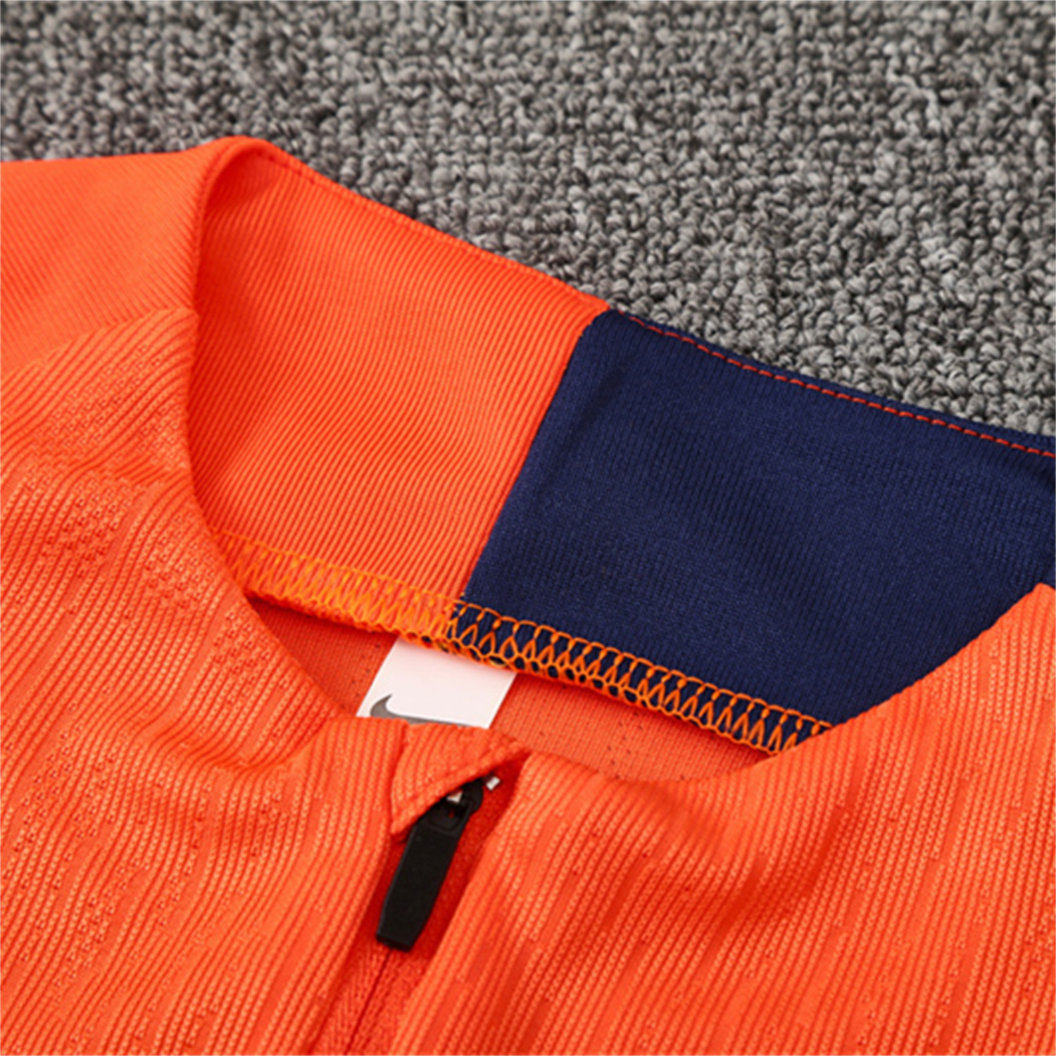 TKH-turbokithub-Barcelona 25-26 Kids Long Sleeve Training Set - Orange Top Royal Blue Sponsor & Royal Blue Pants