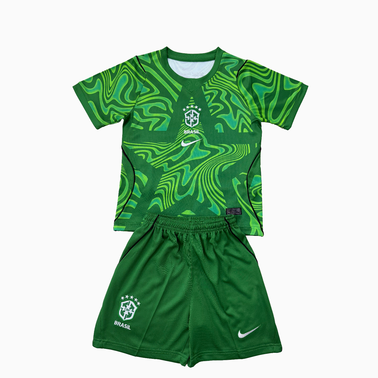 TKH-turbokithub-Brazil 2026 Green Goalkeeper Men's Adult Jersey Set - Fans Version