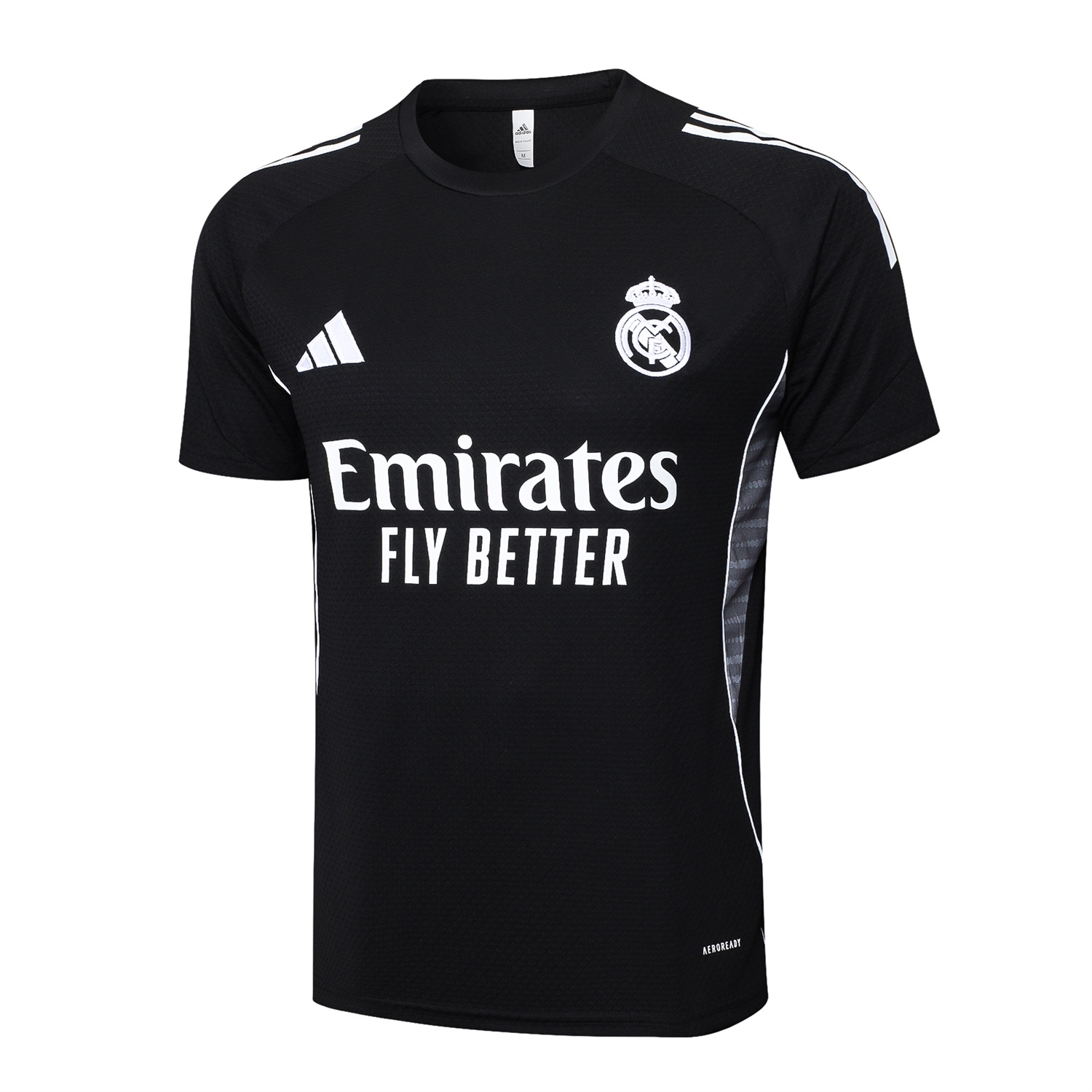 TKH-turbokithub-Real Madrid 25-26 Short-Sleeve Training Set - Black Top and Black Shorts