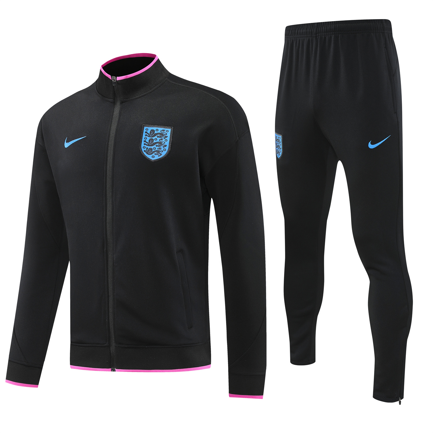 TKH-turbokithub-England 2026 Jacket Training Tracksuit - Black Top and Black Pants
