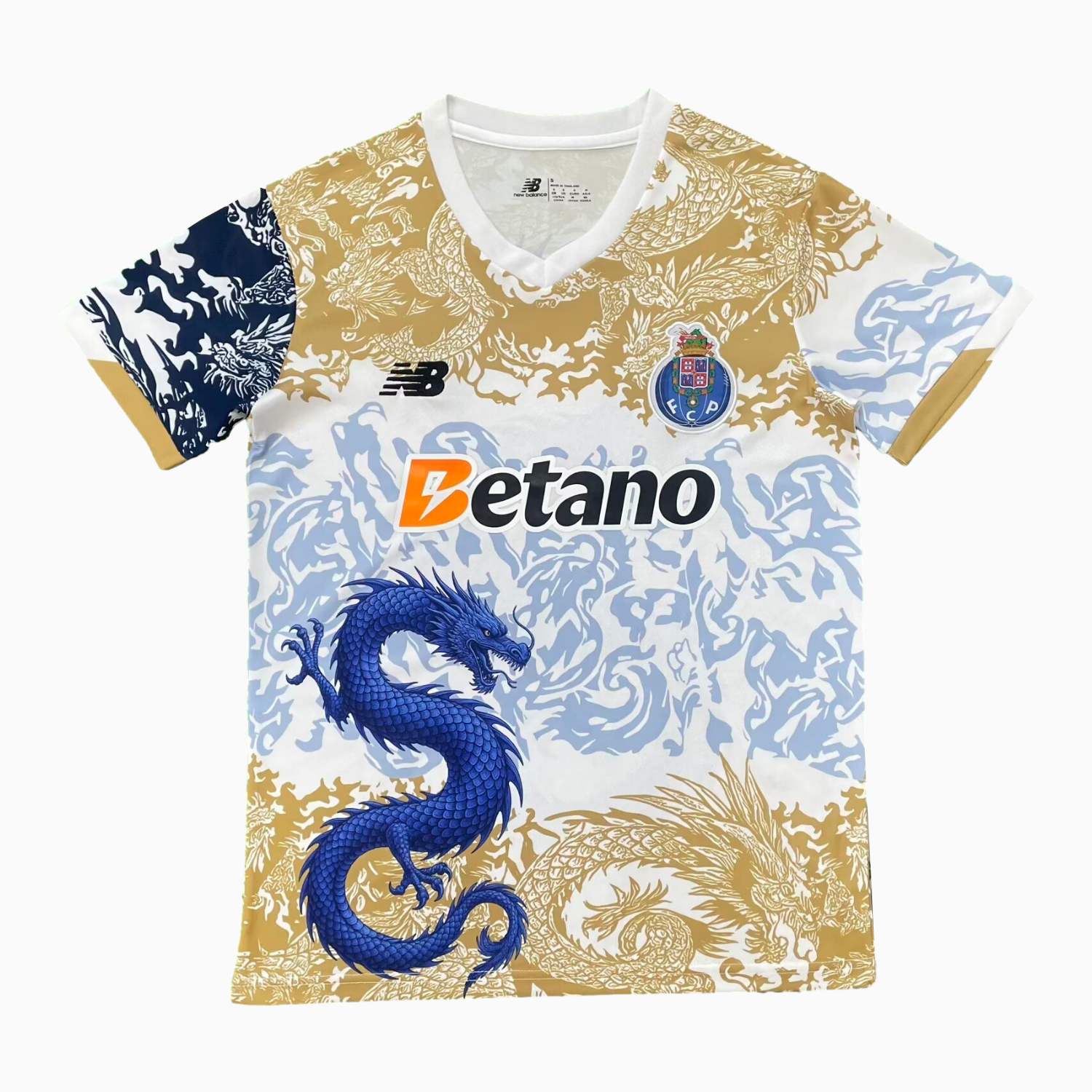 TKH-turbokithub-Porto 25-26 Blue Dragon Yellow And White Jersey - Fans Version