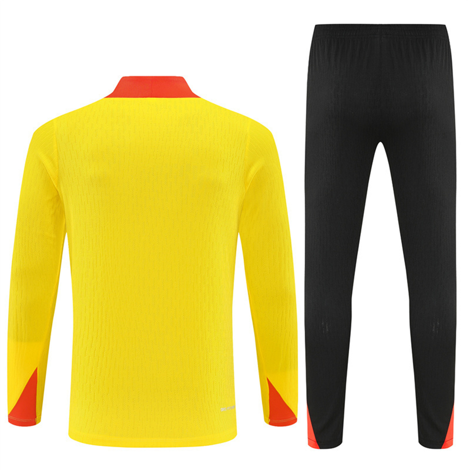 TKH-turbokithub-Brazil 25-26 Long Sleeve Training Set - Player Version - Yellow Top and Black Pants