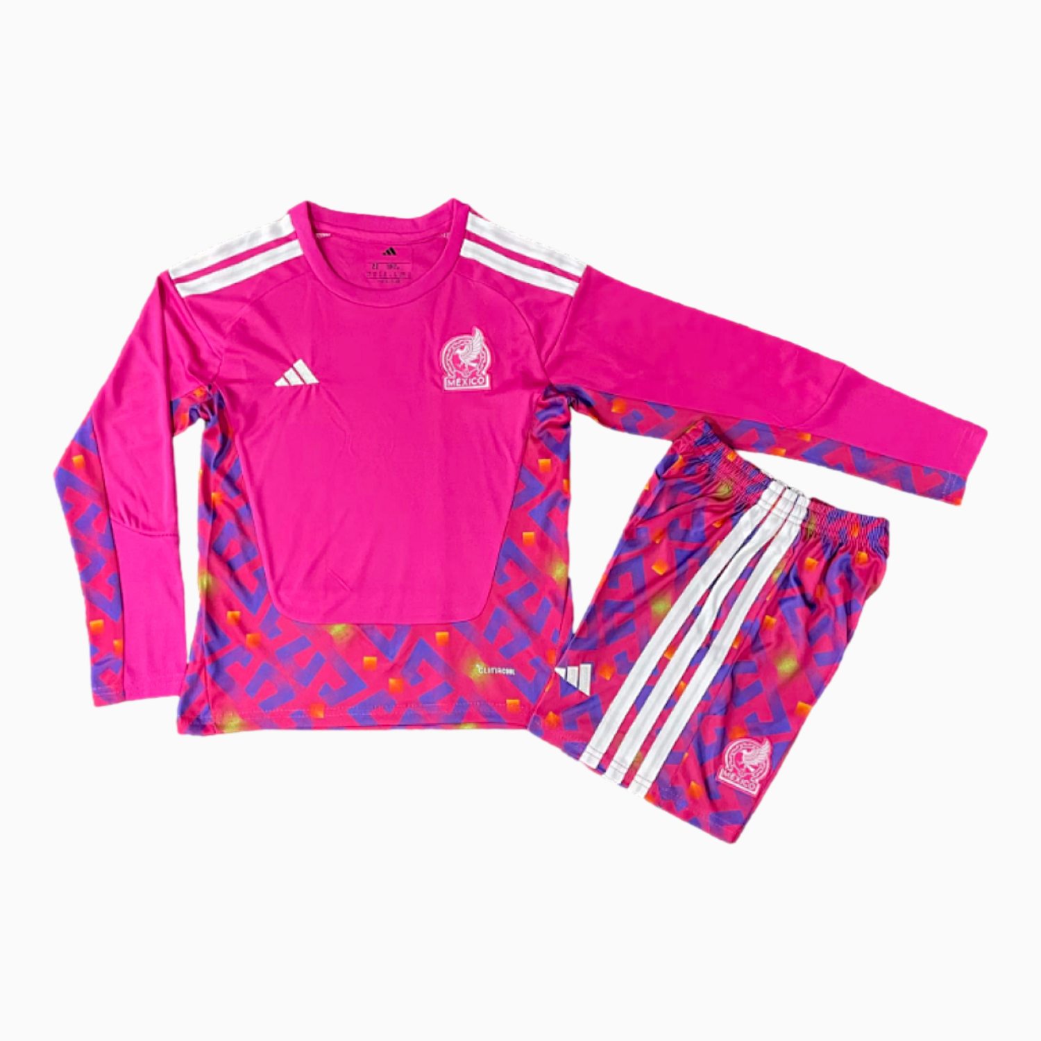 TKH-turbokithub-Mexico 2026 Goalkeeper Pink Long Sleeves Kids Kit