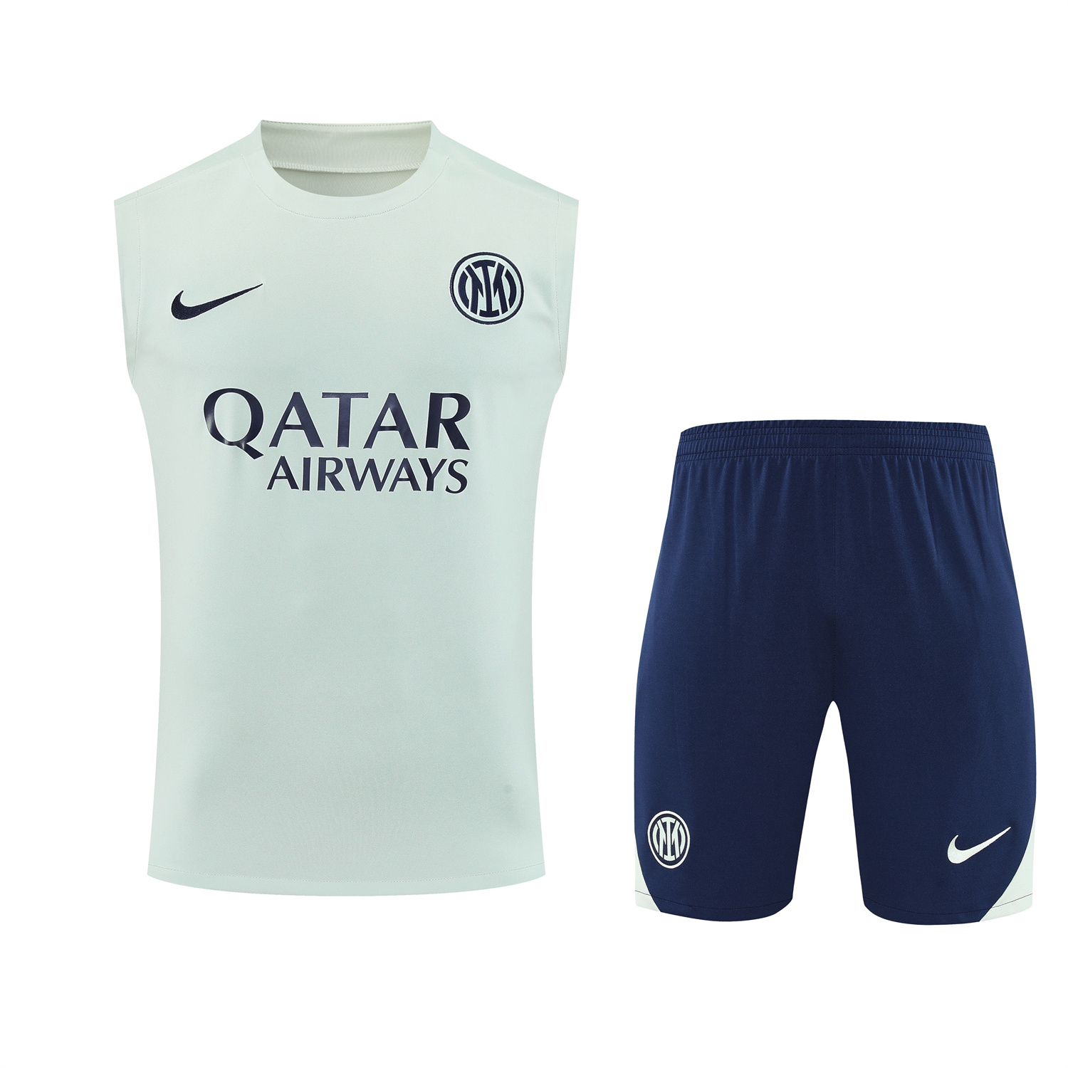 TKH-turbokithub-Inter Milan 25-26 Vest Training Set - White Vest & Blue Shorts