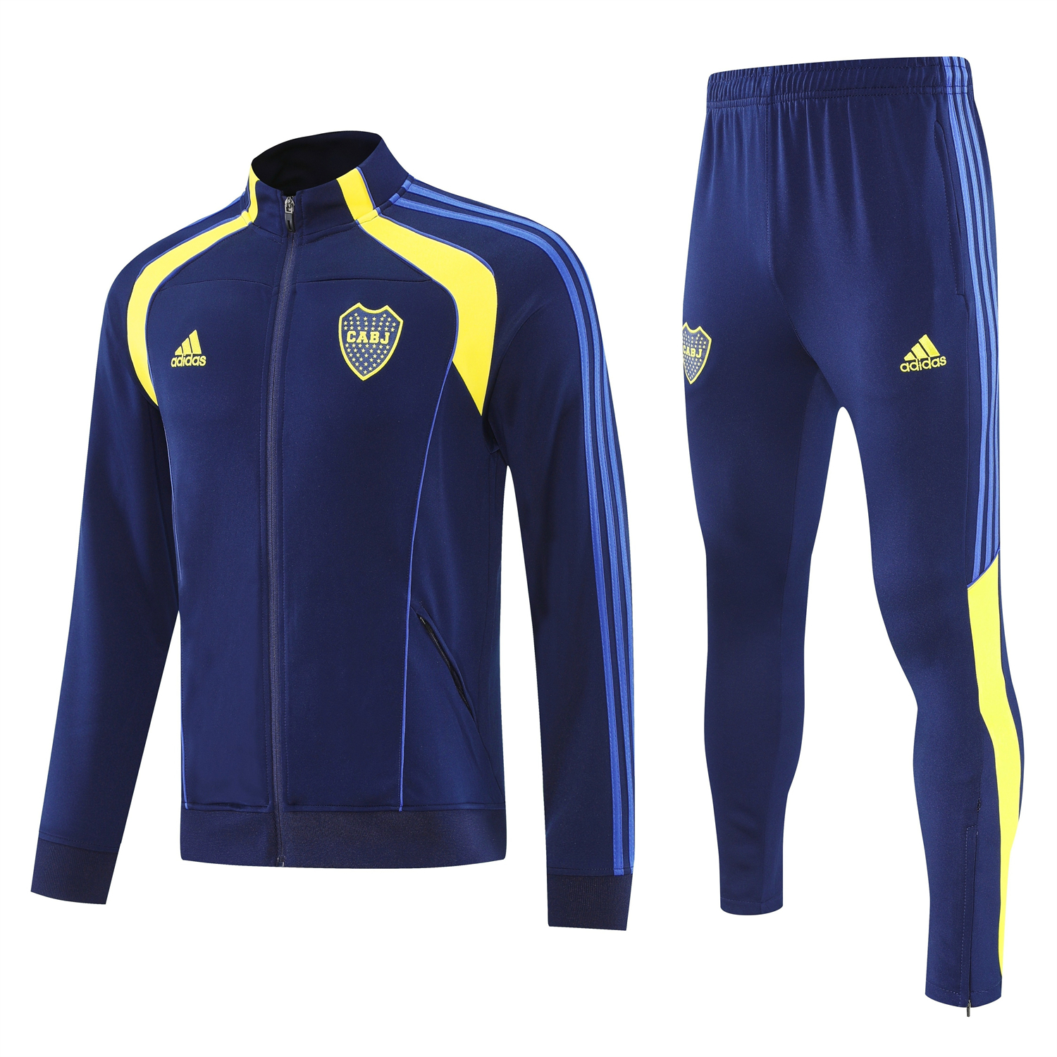 TKH-turbokithub-Boca Juniors 2026 Jacket Training Tracksuit - Dark Blue With Yellow Jackets & Pants