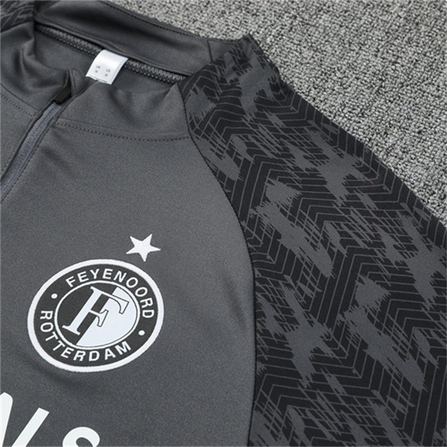 TKH-turbokithub-Feyenoord 25-26 Kids Long Sleeve Training Set - Dark Gray Top & Dark Gray Pants