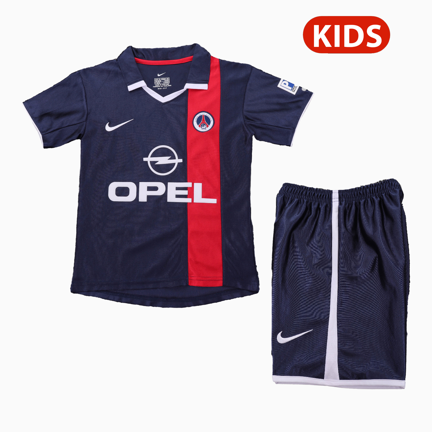 TKH-turbokithub-Retro Paris Saint-Germain PSG 2001-02 Home Kids Kit
