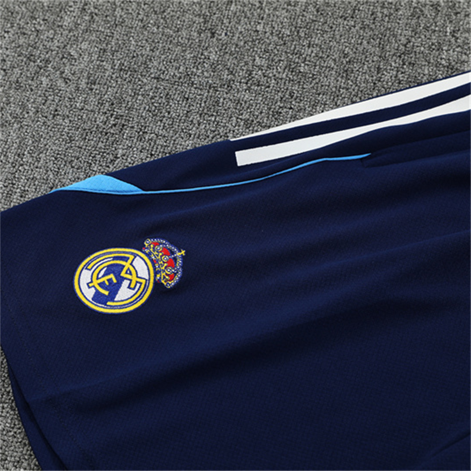 TKH-turbokithub-Real Madrid 25-26 Kids Short-Sleeve Training Set - Royal Blue Top & Royal Blue Shorts