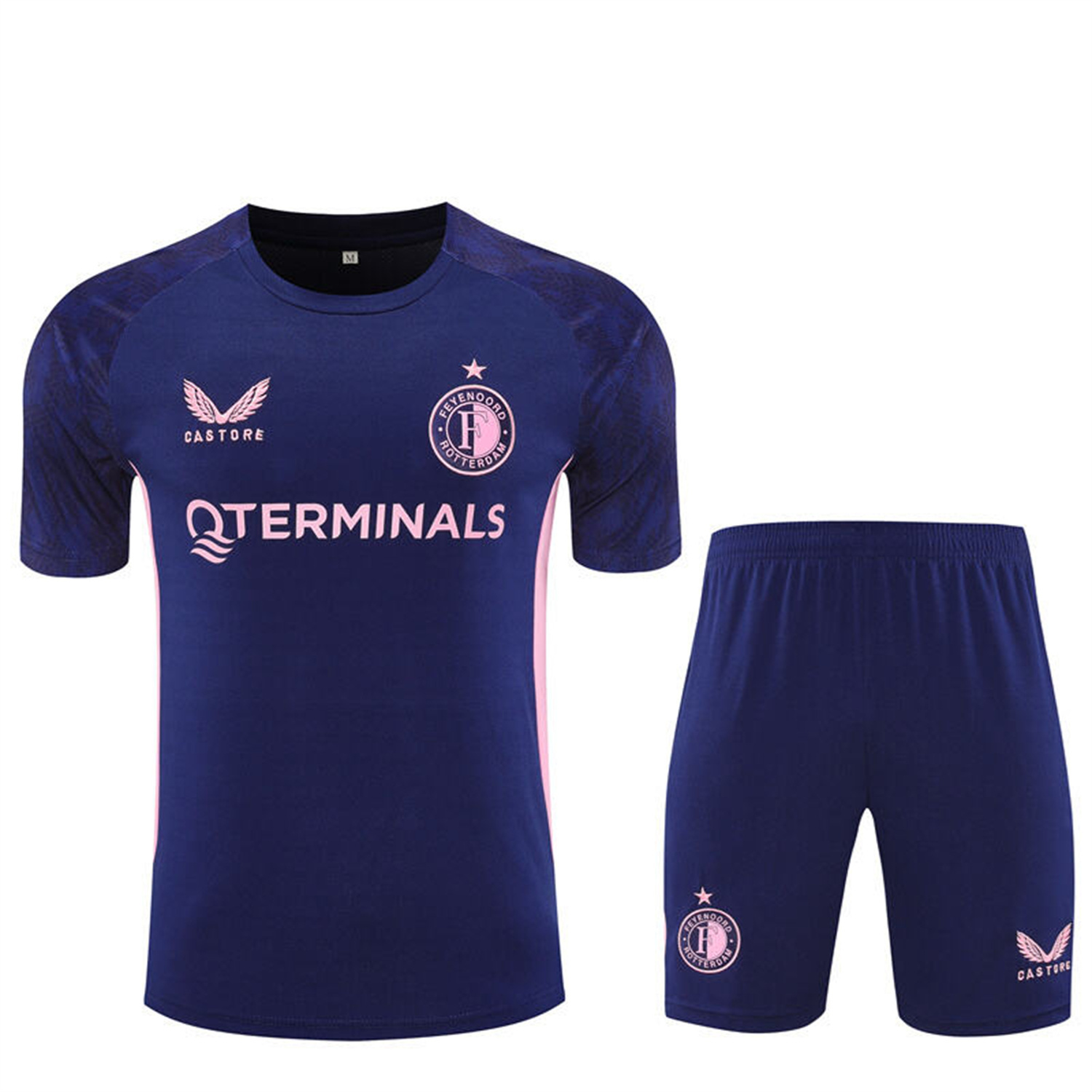 TKH-turbokithub-Feyenoord 25-26 Short-Sleeve Training Set - Royal Blue Top & Royal Blue Shorts