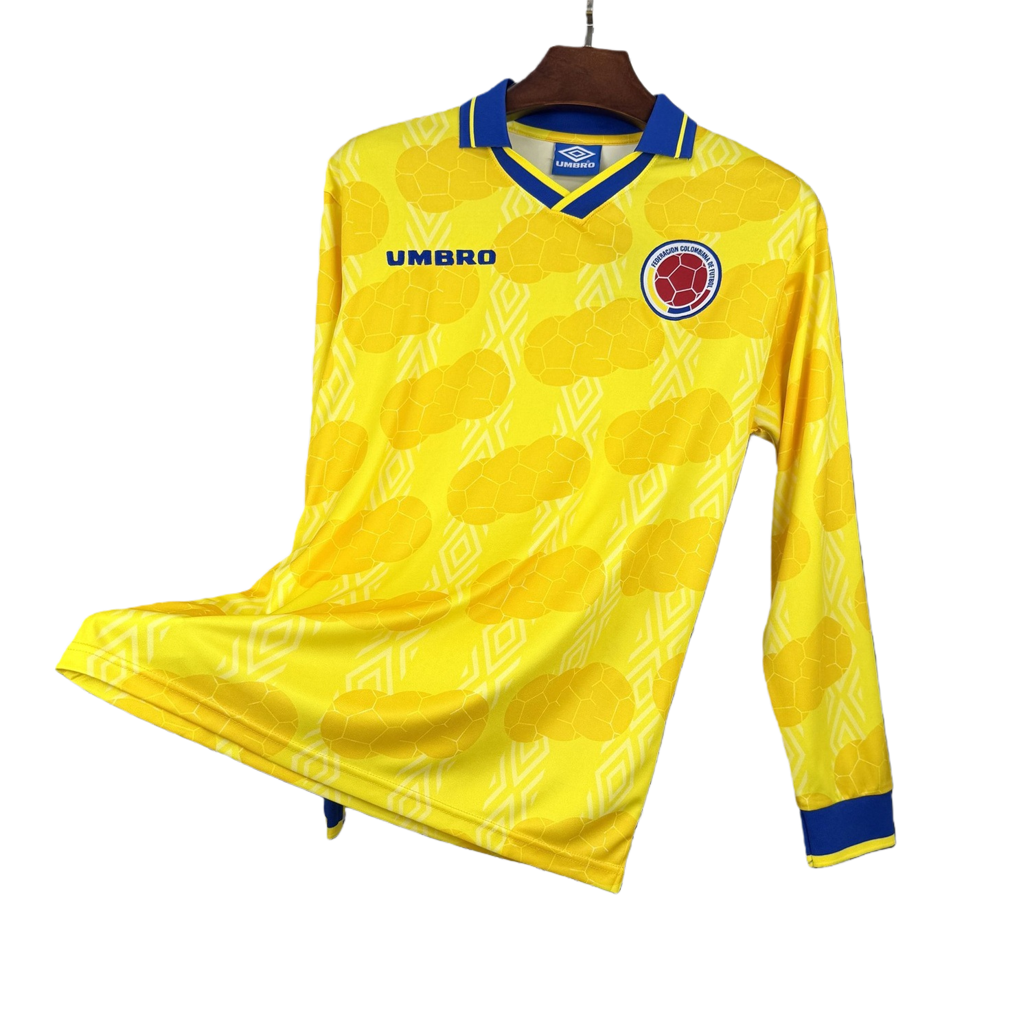 TKH-turbokithub-Retro Colombia 1994 Home Long Sleeves Jersey