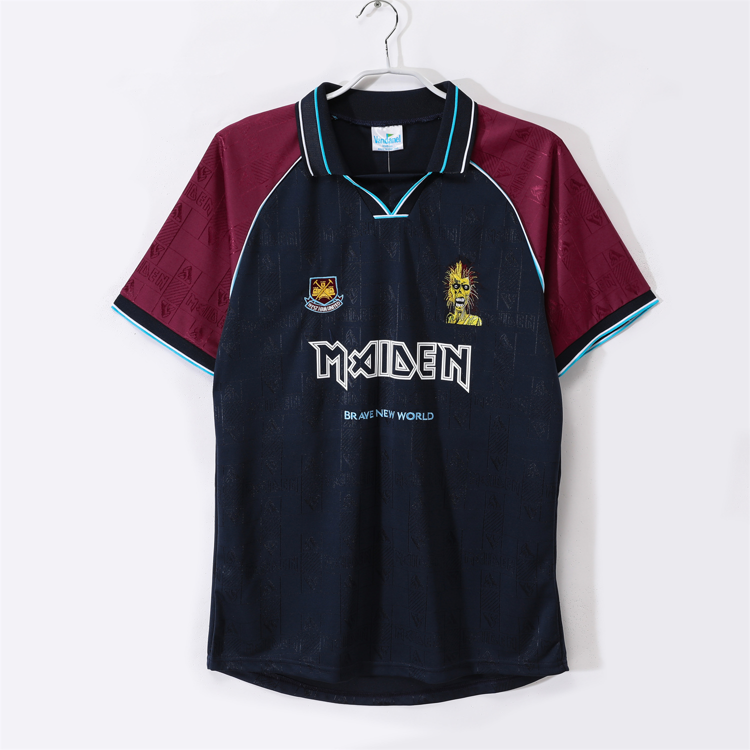 TKH-turbokithub-Retro West Ham United 1999 Iron Maiden Home Jersey