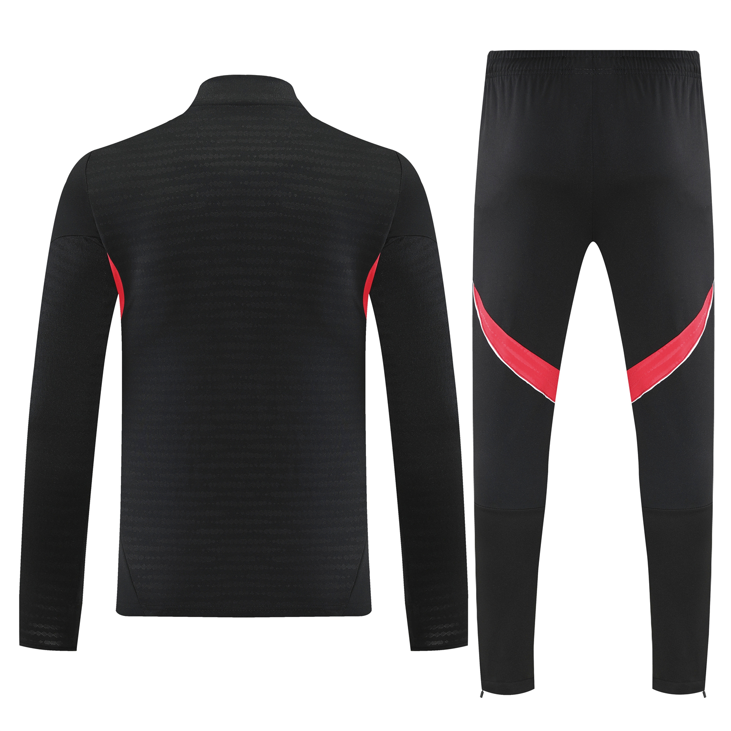 TKH-turbokithub-River Plate 25-26 Long Sleeves Training Set - Black With Red Top & Black Pants
