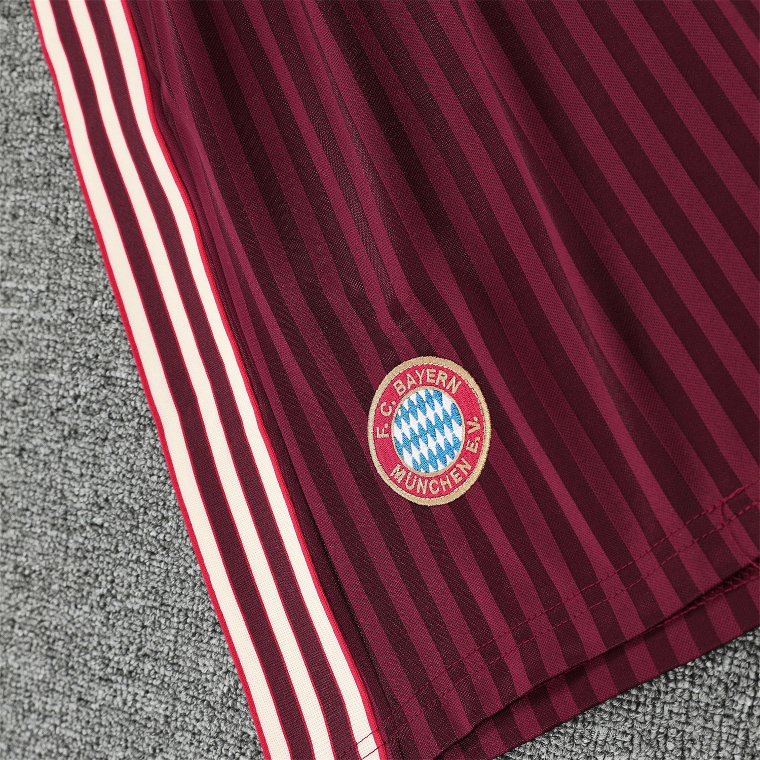 TKH-turbokithub-Bayern Munich 25-26 Vest Training Set - Wine Red Lines Vest & Wine Red Lines Shorts