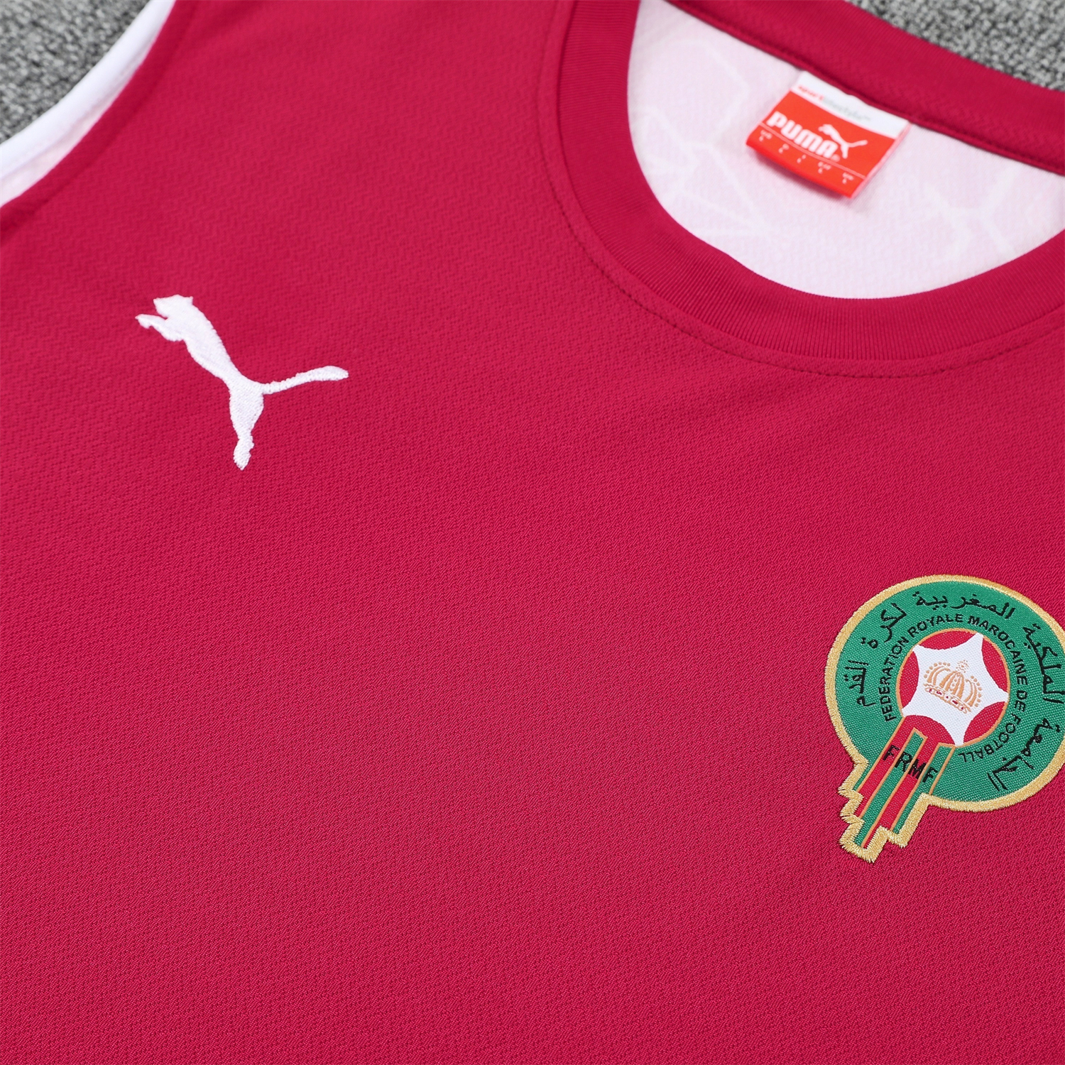 TKH-turbokithub-Morocco 2026 Vest Training Set - Red Top and Green Shorts
