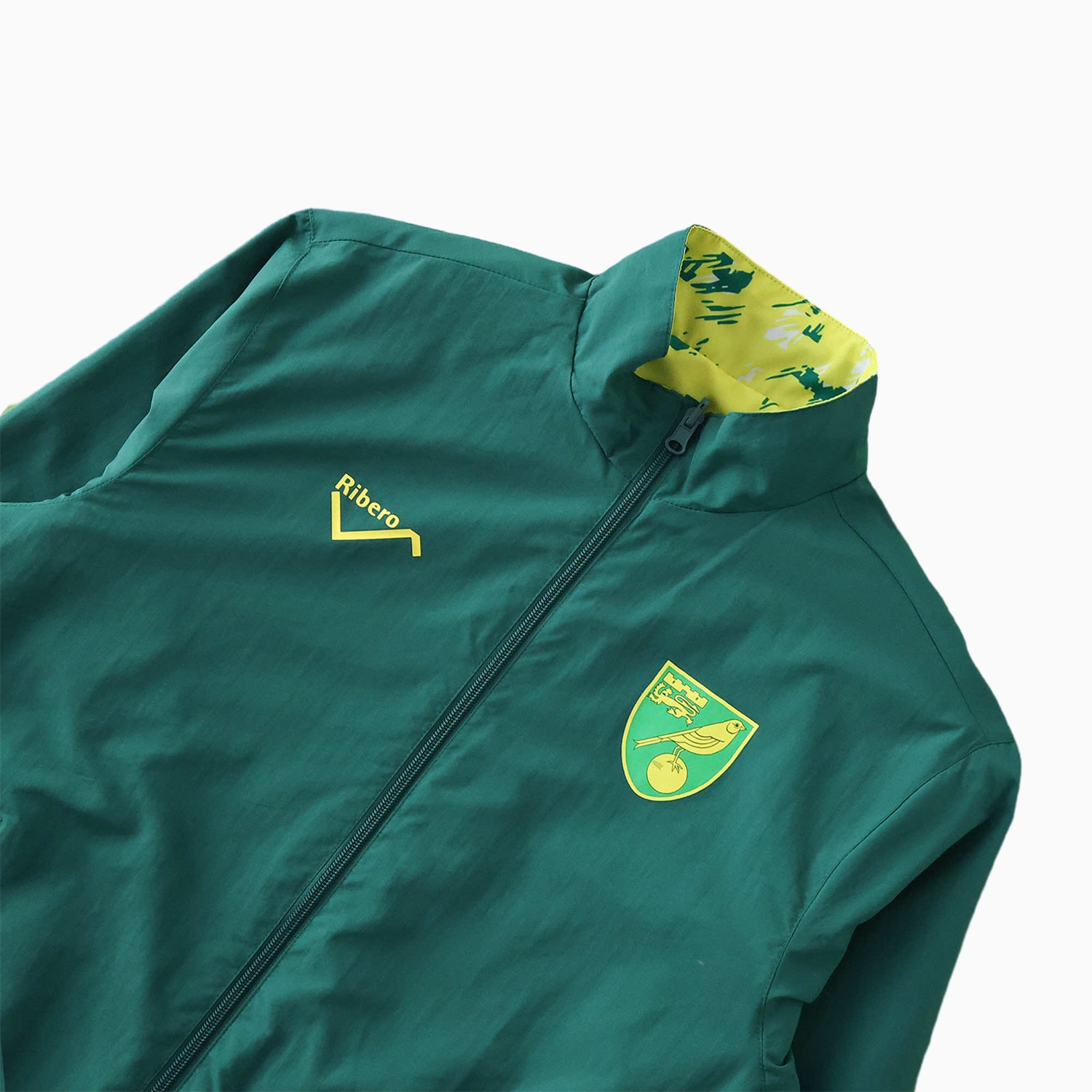 TKH-turbokithub-Norwich City 1992-94 Retro Style Double Sided Reversible Windbreaker - Green & Yellow