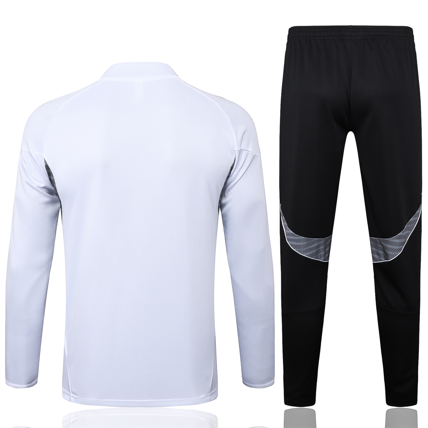 TKH-turbokithub-Real Madrid 25-26 Long Sleeve Training Set - White Top and Black Pants