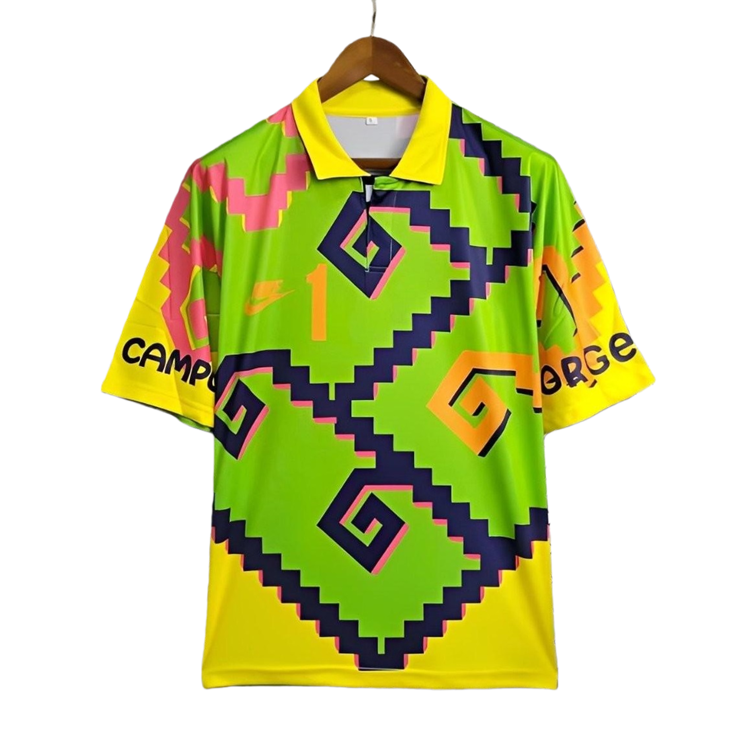 TKH-turbokithub-Retro Mexico 1995 Goalkeeper Green Black Jersey