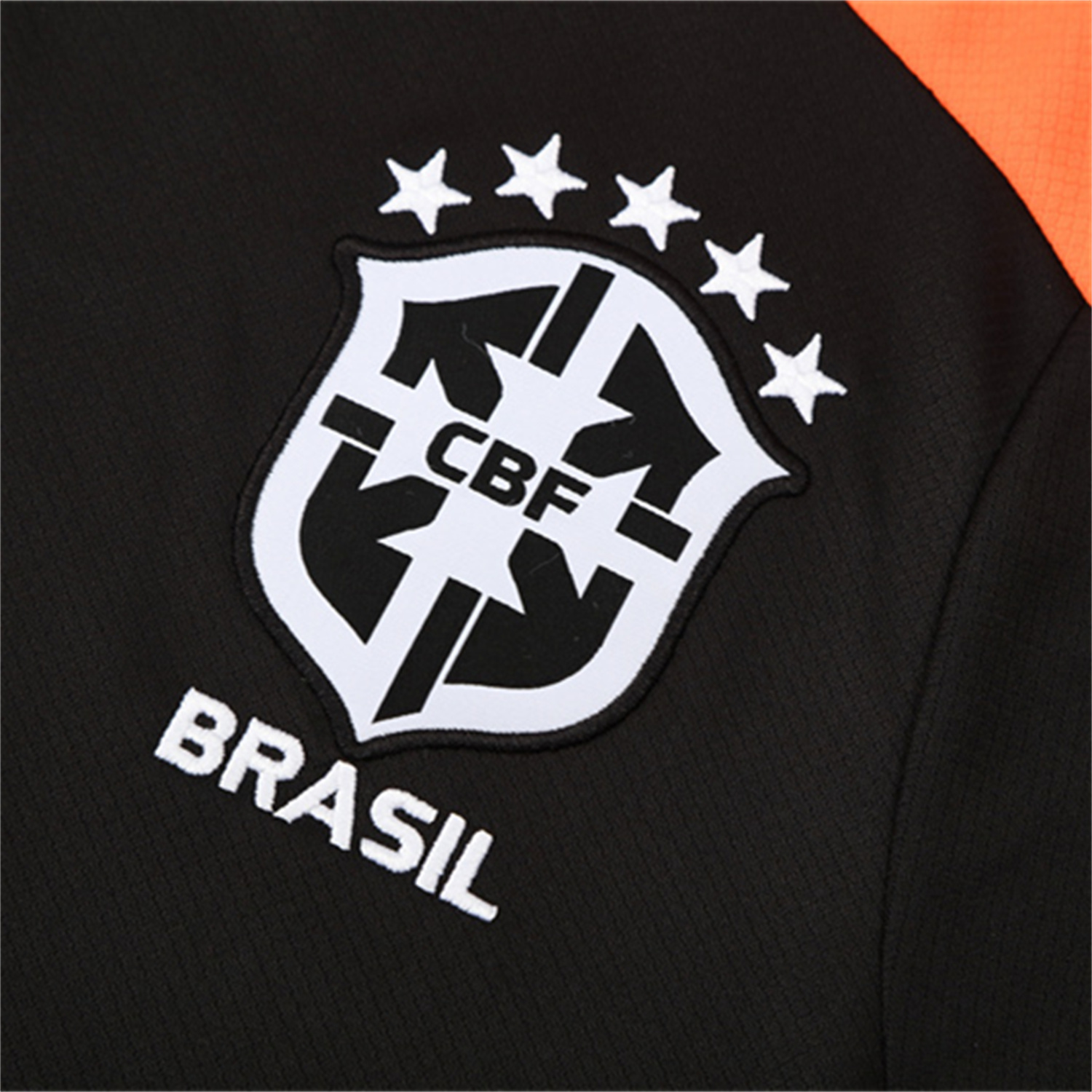 TKH-turbokithub-Brazil 25-26 Kids Short-Sleeve Training Set - Black Top & Black Shorts