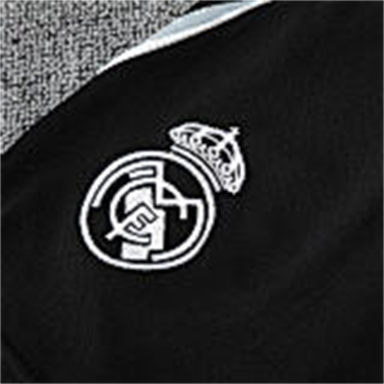 TKH-turbokithub-Real Madrid 25-26 Short-Sleeve Training Set - Light Grey Stripes Black Top & Black Shorts