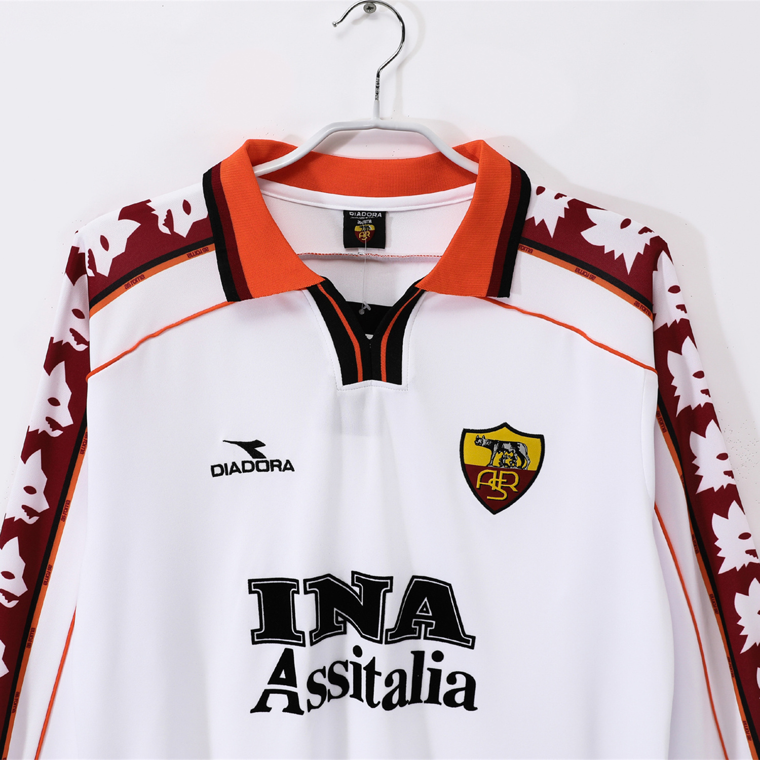 TKH-turbokithub-Retro Roma 1998-99 Away Long Sleeves Jersey