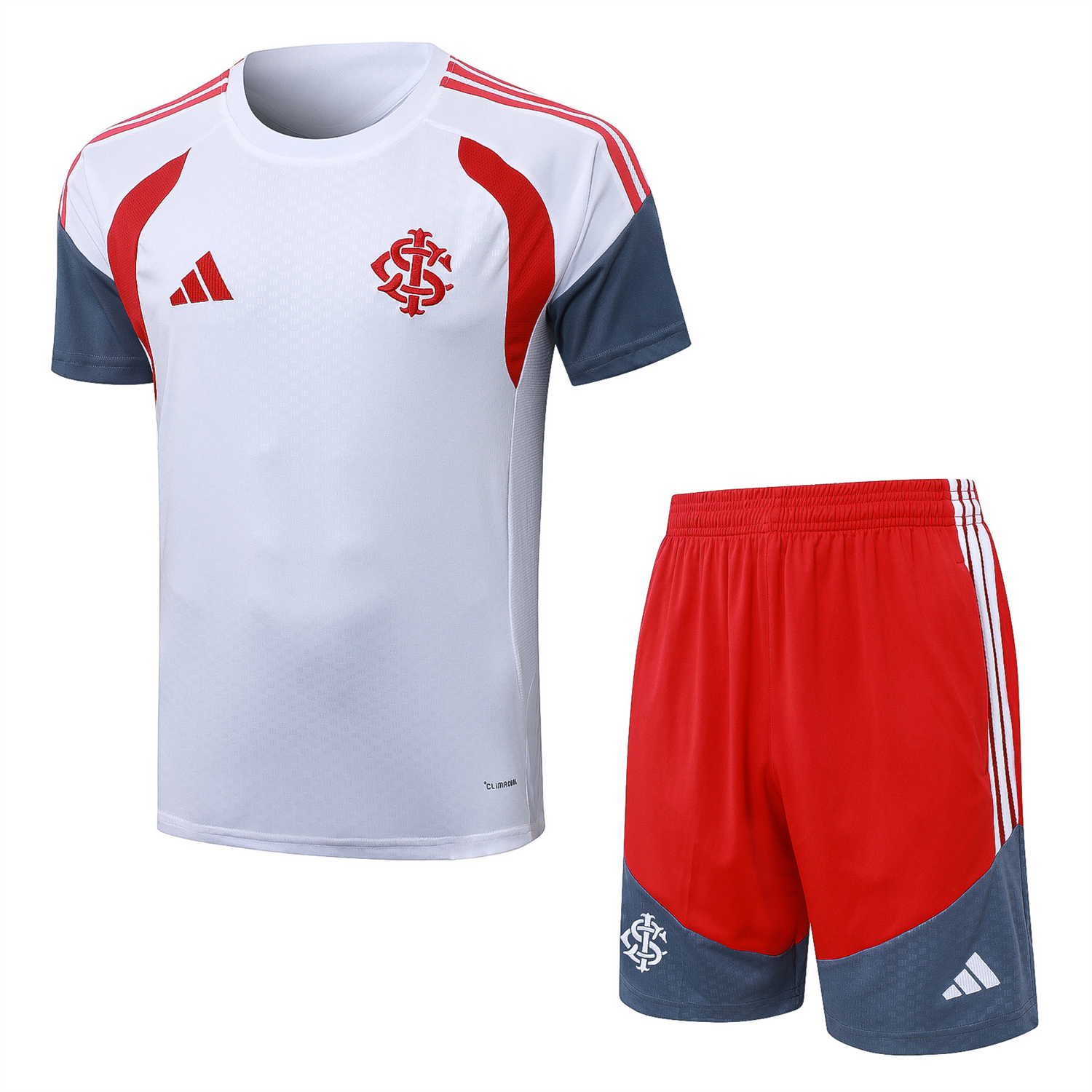 TKH-turbokithub-SC Internacional 2026 Short-Sleeve Training Set - White Top and Red Shorts
