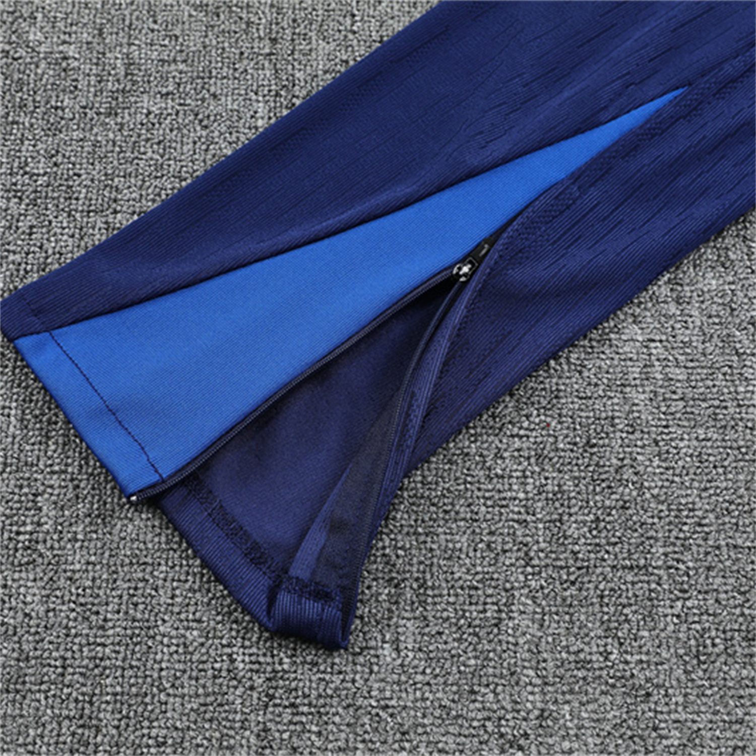 TKH-turbokithub-Paris Saint-Germain PSG 25-26 Kid Long Sleeves Training Set - Royal Blue Gray Sleeves Top & Royal Blue Pants