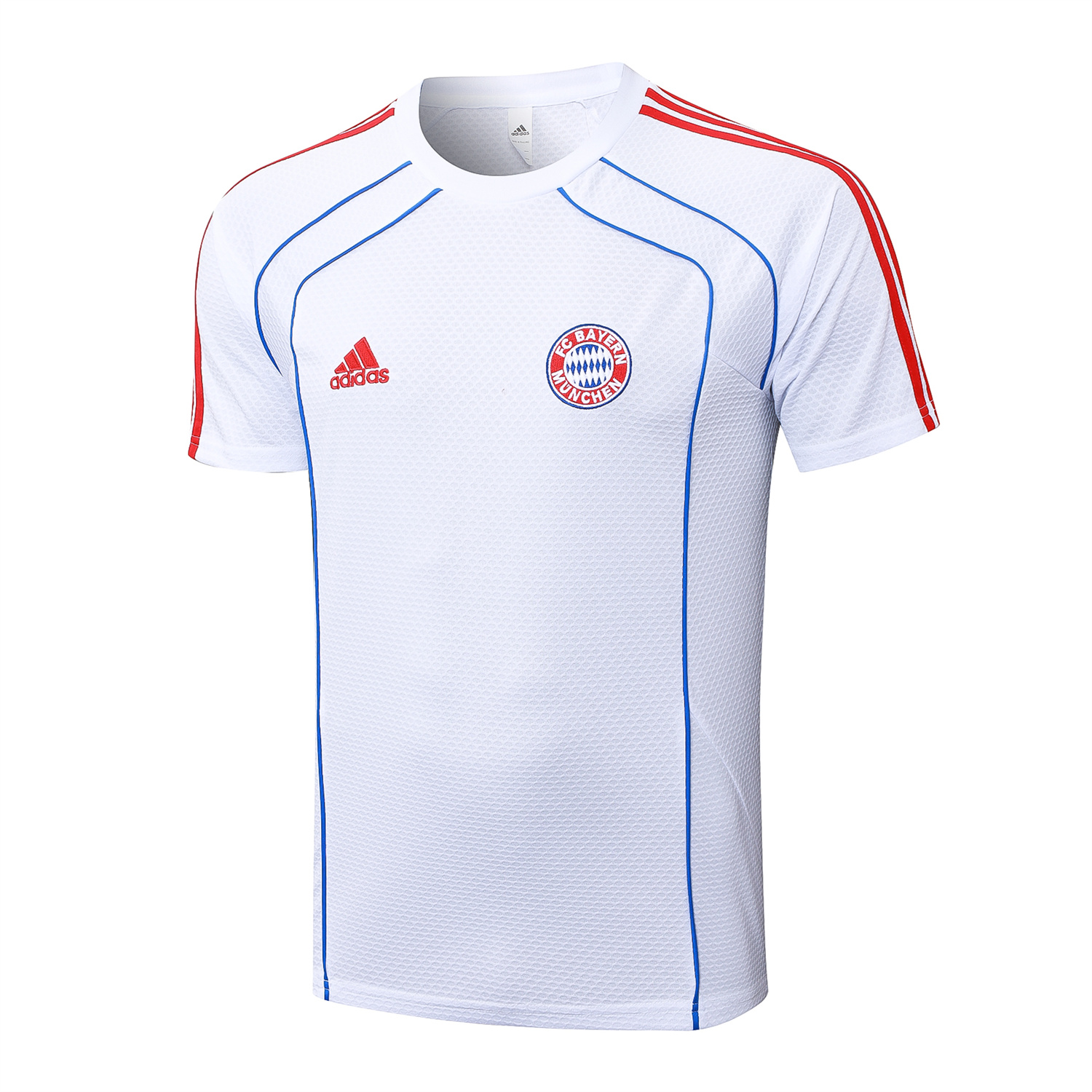 TKH-turbokithub-Bayern Munich 25-26 Short-Sleeve Training Set - White Throwback Top & Grey Shorts