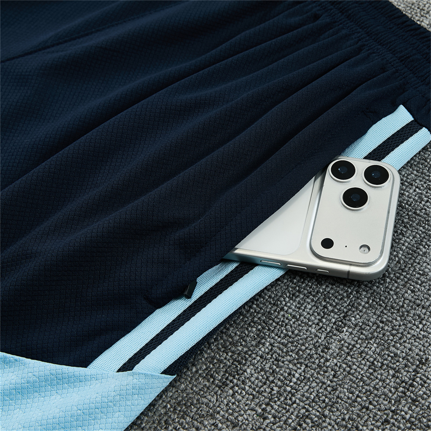 TKH-turbokithub-Argentina 2026 Short-Sleeve Training Set - Light Blue Top & Dark Blue Pants