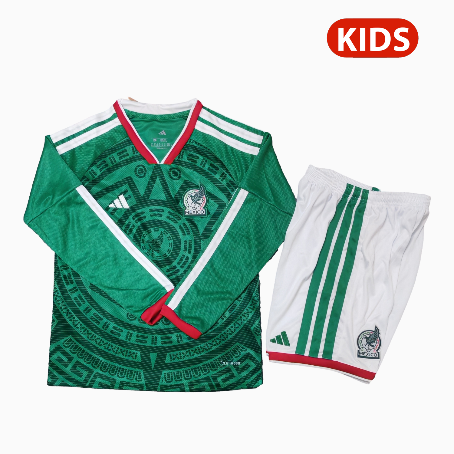 TKH-turbokithub-Mexico 2026 Home Long Sleeves Kids Kit
