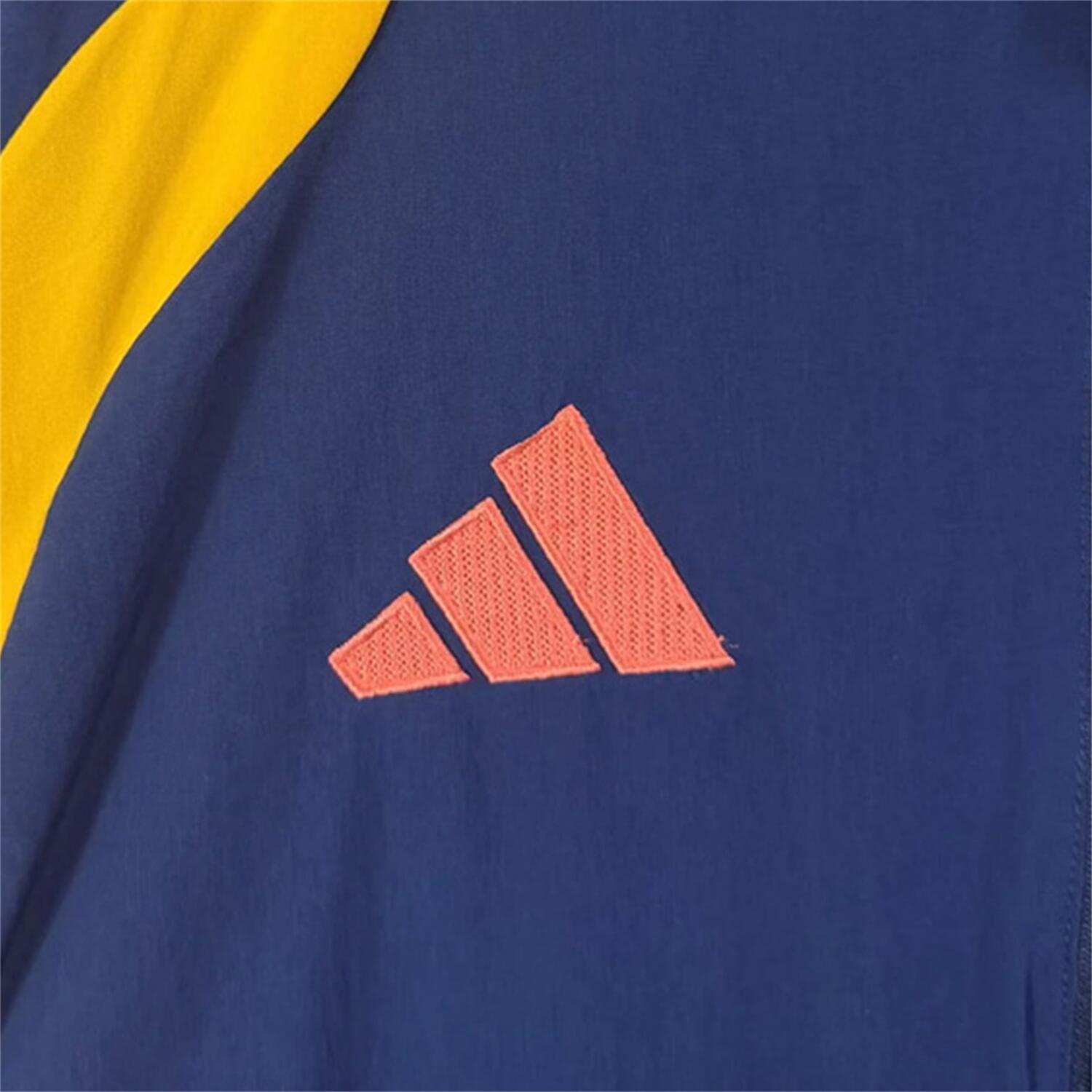 TKH-turbokithub-Colombia 2026 Retro Style Windbreaker Jacket - Dark Blue With Yellow Stripes