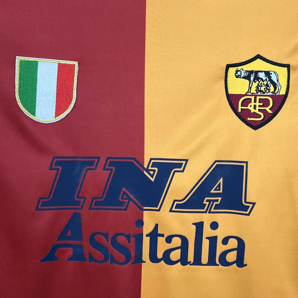 TKH-turbokithub-Retro Roma 2001-02 Home Long Sleeves Jersey