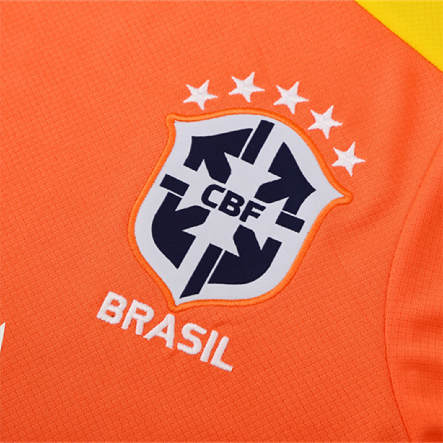 TKH-turbokithub-Brazil 25-26 Kids Short-Sleeve Training Set - Orange Top & Black Shorts