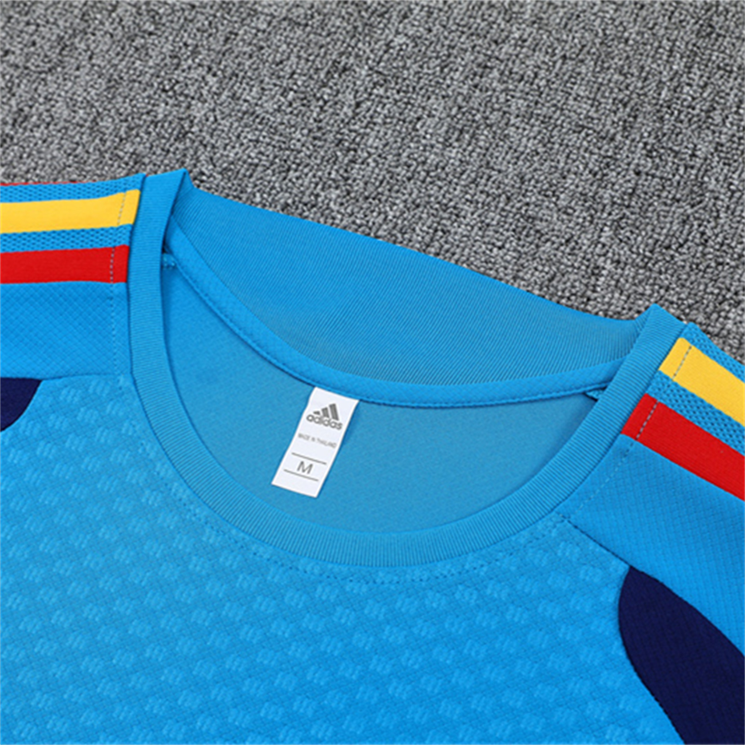 TKH-turbokithub-Spain 2026 Kids Short-Sleeve Training Set - Lake Blue Top & Shorts