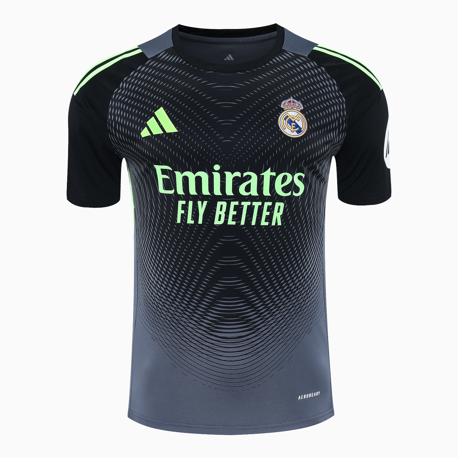 TKH-turbokithub-Real Madrid 25-26 Short-Sleeve Training Set - Deep Gray Top & Gray Shorts
