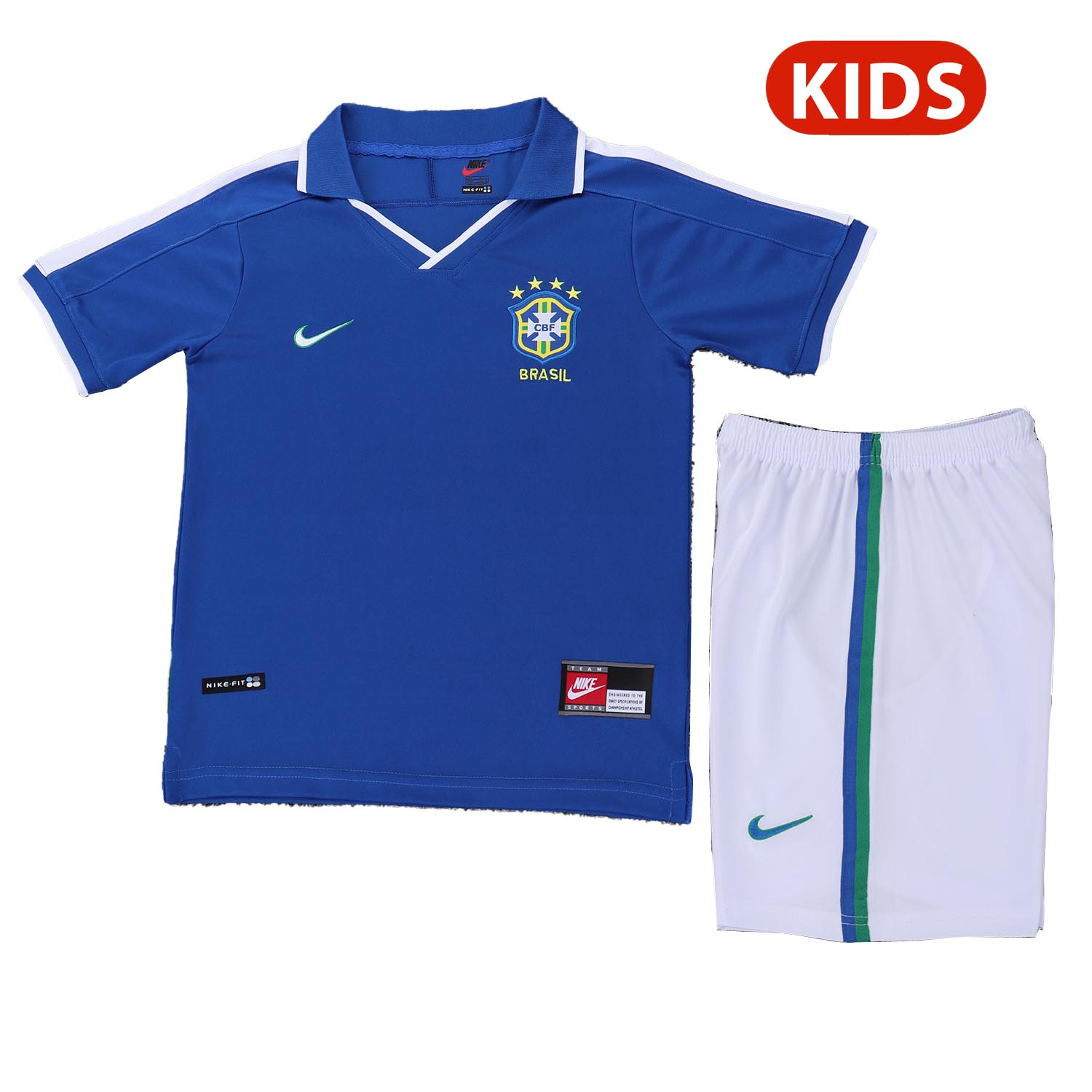 TKH-turbokithub-Retro Brazil 1997 Away Kids Kit