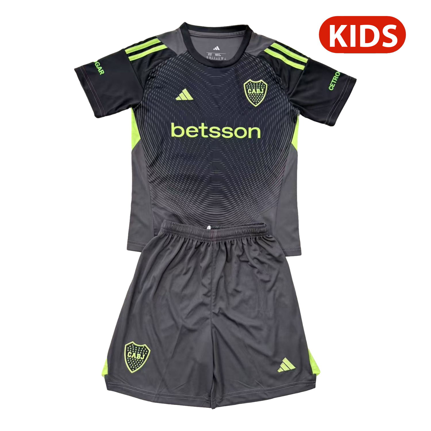 TKH-turbokithub-Boca Juniors 25-26 Black Goalkeeper Kids Kit