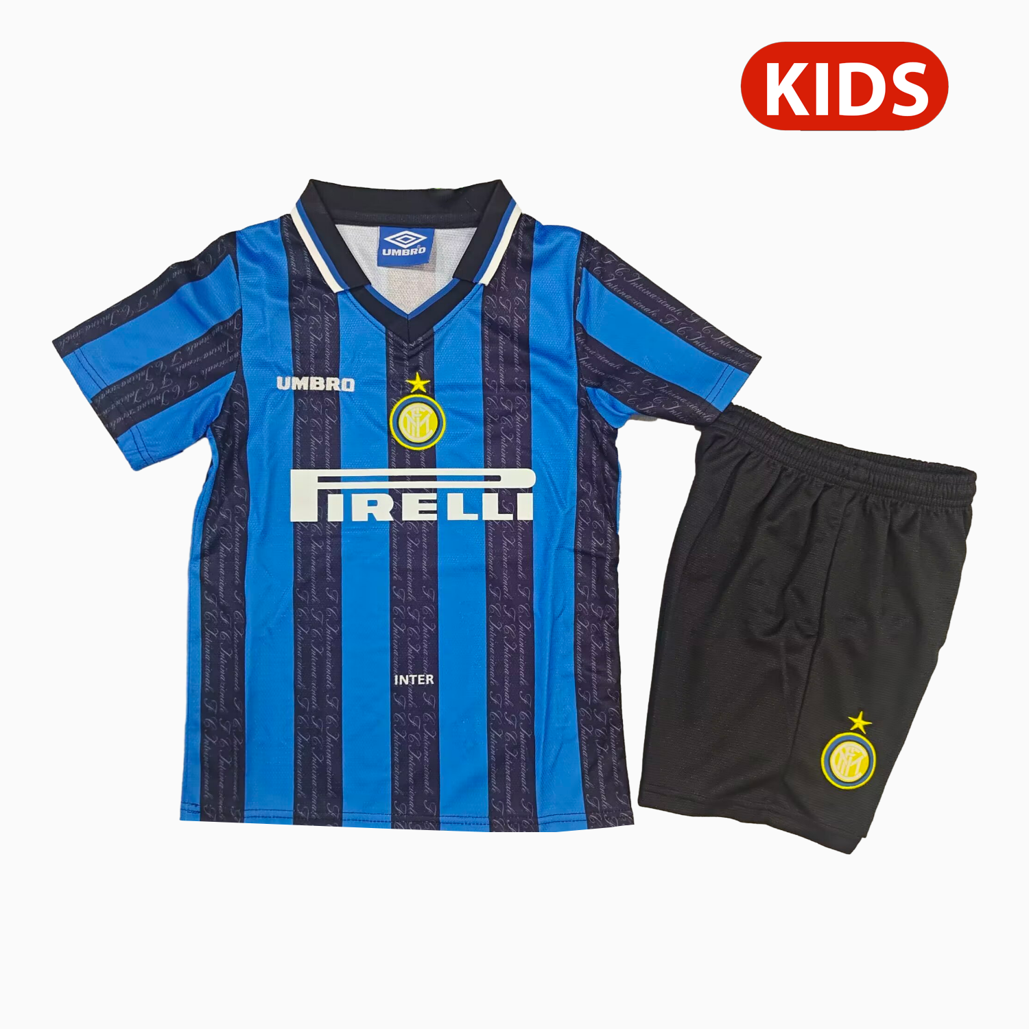 TKH-turbokithub-Retro Inter Milan 1997-98 Home Kids Kit