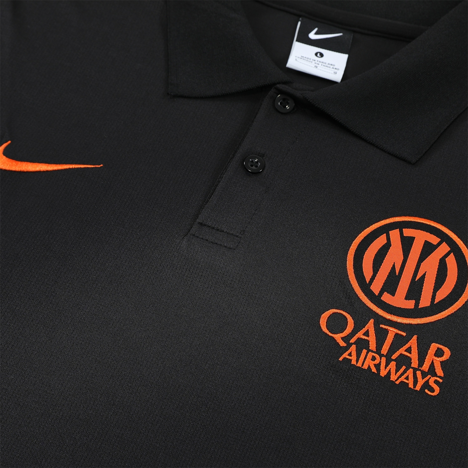 TKH-turbokithub-Inter Milan 25-26 POLO Short-Sleeve Training Set - Black Top and Black Pants