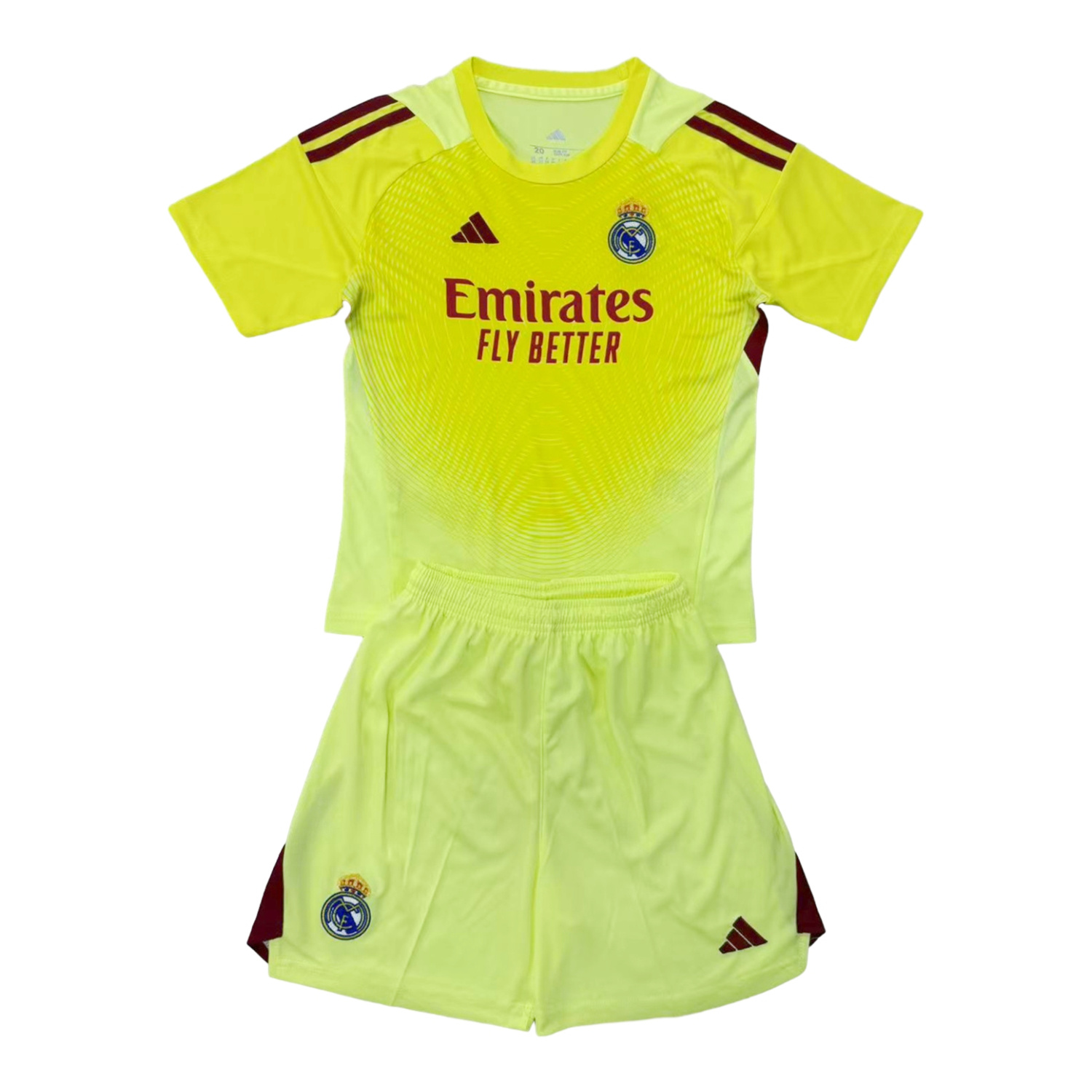 TKH-turbokithub-Real Madrid 25-26 Light Yellow Goalkeeper Kids Kit